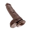 Pipedream King Cock Cock 10 Inch With Balls - Brązowy odcień skóry