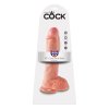 Pipedream King Cock Cock 10 Inch With Balls - Jasny odcień skóry