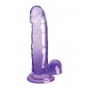 Pipedream King Cock Clear 7 Inch Balls - Fioletowy