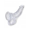 Pipedream King Cock Clear 7.5 Inch Balls - Przezroczysty