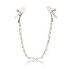 CalExotics Nipple Play Crystal Chain Nipple Clamps - Silver