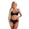 Biustonosz typu push-up Daring Intimates Day & Night z koronkowym tyłem - Czarny - 75D