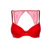 Biustonosz push-up Daring Intimates Day & Night z koronkowym tyłem - Czerwony - 85D