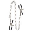 Taboom Nipple Play Adjustable Clamps with Chain - Silver