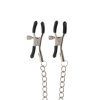 Taboom Nipple Play Adjustable Clamps with Chain - Silver