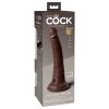 Pipedream King Cock Elite 7 Zoll Penis aus 2-Dichte-Silikon - Brauner Hautton