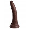 Pipedream King Cock Elite 7 Inch 2Density Silicone Cock - Hnedý odtieň pokožky