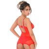 Daring Intimates Day & Night Lace Cami Korsett mit String - Rot - M