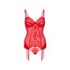 Daring Intimates Day & Night Lace Cami Korsett mit String - Rot - M