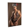 Daring Intimates Naughty Whispers Wetlook and Fishnet Bodysuit - Black - L/XL