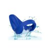 CalExotics Admiral Liquid Silicone Vibrating Perineum Massager & Ring - Blue