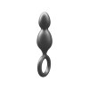 ToyJoy Buttocks The Plugger 2-Balls Metallic Silicone Plug - Szary