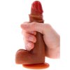 ToyJoy Get Real Silikon-Vorhautdildo 18 cm - Karamellfarbener Hautton