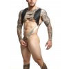 MOB Eroticwear Dngeon Top Cockring Harness - Gold - O/S