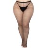 Leg Avenue Spandex micro net tights + - Schwarz - 1X/2X