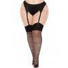Leg Avenue Very Sexy Lingerie Rhinestone spandex stockings + - Black - 1X/2X