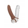 CalExotics Performance Maxx Rechargeable Thick Dual Penetrator - Brown skin tone