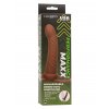 CalExotics Performance Maxx Rechargeable Ribbed Dual Penetrator - Brown skin tone