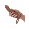 CalExotics Performance Maxx Rechargeable Ribbed Dual Penetrator - Brown skin tone