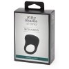 Fifty Shades of Grey Sensation Rechargeable Vibrating Rabbit Love Ring - Czarny