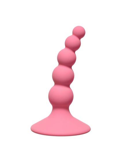 Anální kolík Lola Games First Time Ribbed Plug růžový