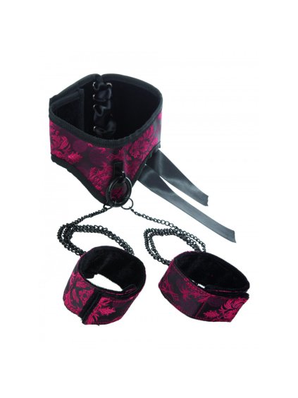 Poutací set Scandal Posture Collar with Cuffs