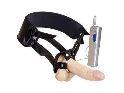 Připínací penis s vibračním zařízením - Gigolina Vibrating Strap-On