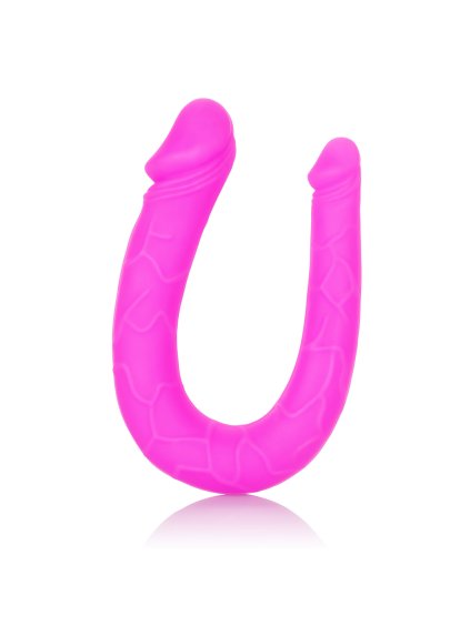 Růžové oboustranné dildo Double Dong AC/DC Dong