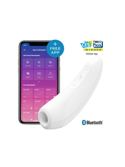 Satisfyer - Curvy 1+ Air Pulse Stimulator + Vibration White (barva Bílá)