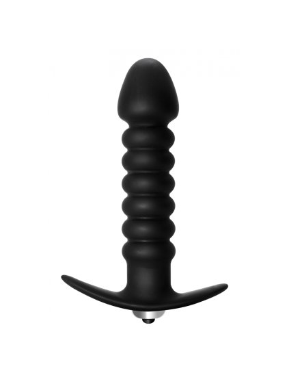 Vibrační anální kolík Lola Games First Time Twisted Anal Plug černý (barva Černá)