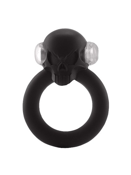 Vibrační erekční kroužek Shadow Skull Black