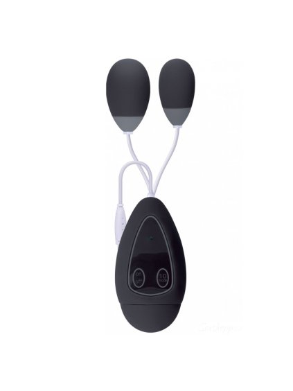 Černé vibrační vajíčko BuLLiTT - Double