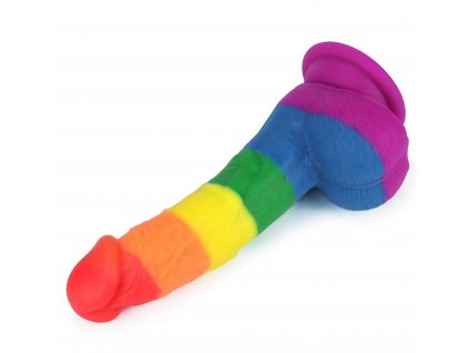 Lovetoy PRIDER LGBT rainbow dildo 8"