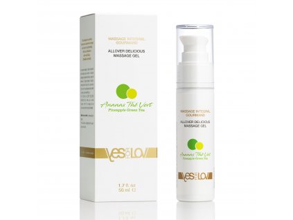 YESforLOV Allover Delicious Massage Gel Pineapple Green Tea 50ml