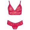 Souprava Cottelli Curves Bra and Briefs red (barva Červená)