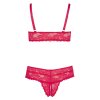 Souprava Cottelli Curves Bra and Briefs red (barva Červená)