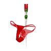 Tanga v růži Rose mit rotem G-String