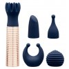 Pillow Talk Secrets Choices 6 Piece Mini Massager Set Navy Blue Rose Gold