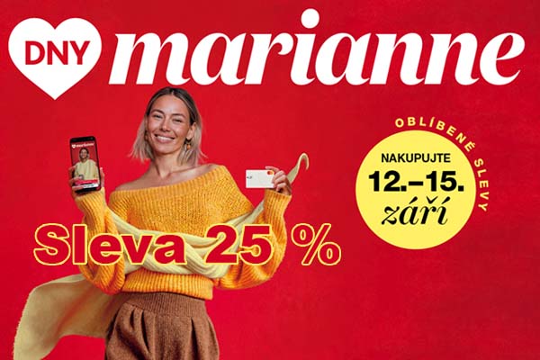 Podzimní Dny Marianne se slevou 25% od pátku 12. 9.