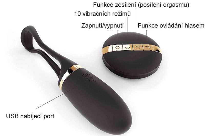 Vibrační vajíčko s dálkovým ovladačem