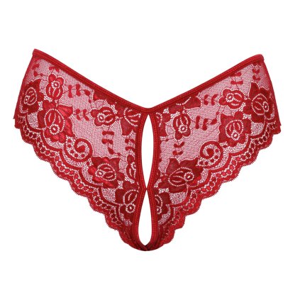 Krajkové kalhotky s otevřeným rozkrokem Cottelli Lingerie (Velikost M)