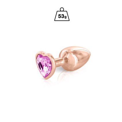 Anální šperk se srdíčkem Skrytý Ráj (Barva Stříbrná, Délka 7 cm, Průměr 2.8 cm)