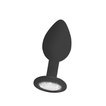Anální šperk Regular Diamond Butt Plug 7,2 x Ø 2,8 cm (Barva Černá)