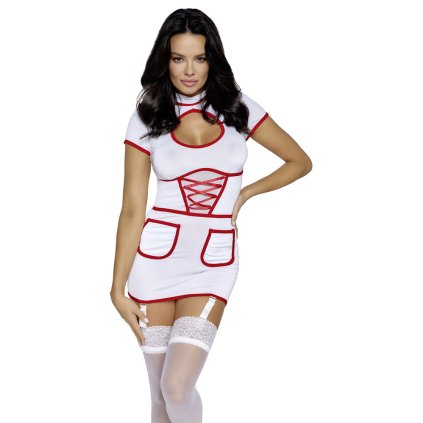 Kostým zdravotní sestřička 👩‍⚕️ s podvazky (Velikost L)