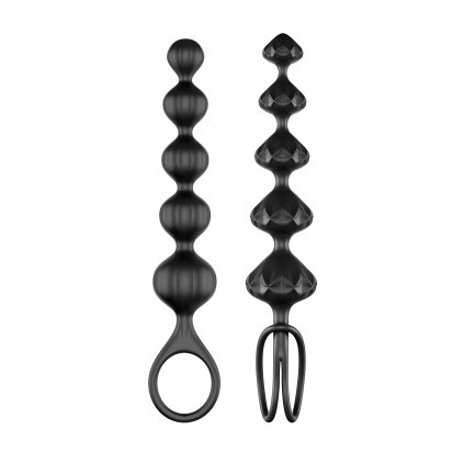 Satisfyer Love Beads - sada análních kuliček (černá)