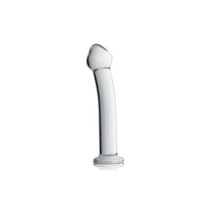 Skleněné dildo na g-bod Glossy N°14 (Barva Průhledná)