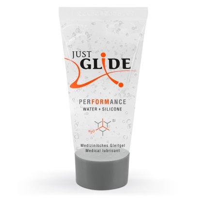 Lékařský lubrikační gel na vodní bázi s příměsí silikonu Just Glide 200 ml (Objem 200 ml)