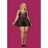 Erotická košilka Obsessive 838 babydoll (Barva Černá, Velikost XXL)