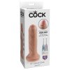 Dildo se stahovací předkožkou King Cock 16,5 cm (Barva Tělová)