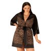 Dámký župan s leopardím vzorem 🐆 Obsessive Allunes (Velikost L/XL)